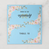 Elegant Floral Place Card and Table Number Tent プレイスカード (外部開封)