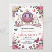 Elegant Floral Princess 招待状 (正面)