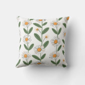 Elegant Floral Print Decorative Pillow クッション (裏面)