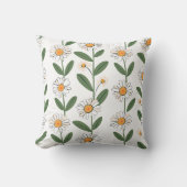 Elegant Floral Print Decorative Pillow クッション (正面)