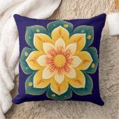 Elegant Floral Print Decorative Pillow クッション (ブランケット)