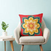 Elegant Floral Print Decorative Pillow クッション (椅子)