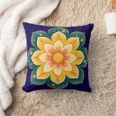 Elegant Floral Print Decorative Pillow クッション (ブランケット)