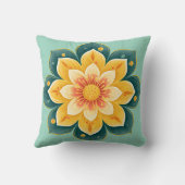 Elegant Floral Print Decorative Pillow クッション (裏面)