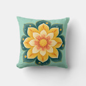 Elegant Floral Print Decorative Pillow クッション (正面)