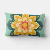 Elegant Floral Print Decorative Pillow ランバークッション (裏面)