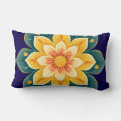 Elegant Floral Print Decorative Pillow ランバークッション (裏面)