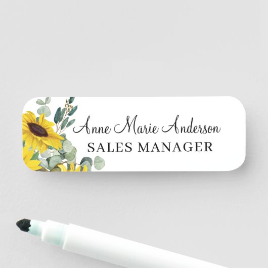 Elegant Floral Professional Name  名札 (インサイチュ)