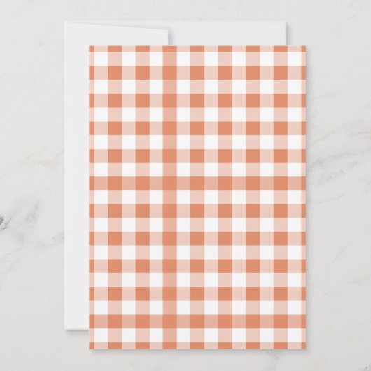 Elegant Floral pumpkin Thanksgiving Dinner party 招待状 (裏面)