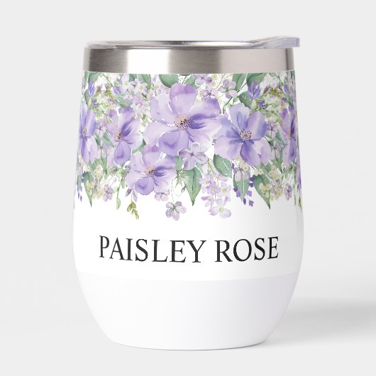 Elegant Floral Purple Bridal Shower (左面)