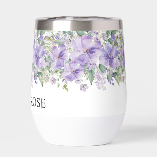 Elegant Floral Purple Bridal Shower (背面)