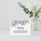 Elegant Floral Purple Bridal Shower エンクロージャーカード (スタンド正面)