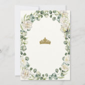 Elegant Floral Quinceanera Invitation Ivory Flower 招待状 (裏面)
