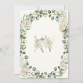 Elegant Floral Quinceanera Invitation Ivory Flower 招待状 (裏面)
