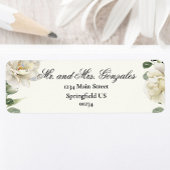 Elegant Floral Quinceanera Return Address ラベル