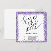 Elegant Floral Quinceañera Save the Date セーブザデート (正面/裏面)