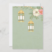 Elegant Floral Ramadan Iftar Dinner Invitation 招待状 (裏面)