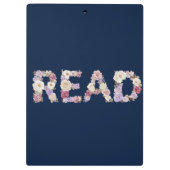 Elegant Floral READ Typography - Pastel Botanical  クリップボード (裏面)