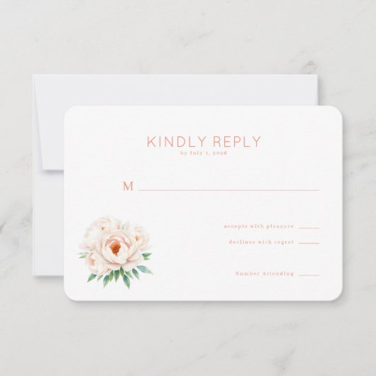 Elegant Floral RSVP Card (正面)