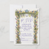 Elegant Floral RSVP Card 5x3.5 - Hand-Drawn Art (正面)