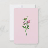 Elegant Floral RSVP Card in Soft Pink for Wedding  (裏面)