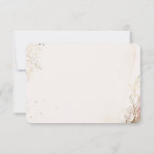 Elegant Floral RSVP Card | White Flowers & Gold  (裏面)