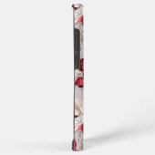 Elegant Floral Samsung Galaxy Case with Red Roses Galaxyケース (右側面)