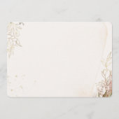 Elegant Floral Save the Date Card セーブザデート (裏面)
