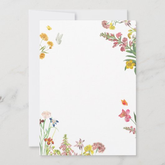 Elegant Floral Save the Date Card 招待状 (裏面)