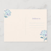 Elegant Floral Save the Date Card 案内ポストカード (裏面)