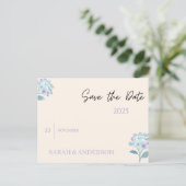 Elegant Floral Save the Date Card 案内ポストカード (スタンド正面)