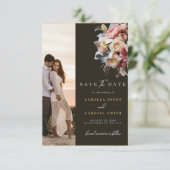 Elegant Floral Save the Date Modern Wedding Card セーブザデート (スタンド正面)