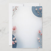 Elegant Floral Save the Date Wedding Card  セーブザデート (裏面)