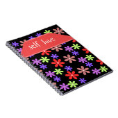 Elegant Floral Self Love Aesthetic Spiral Notebook ノートブック (右側)