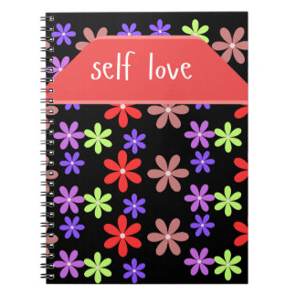 Elegant Floral Self Love Aesthetic Spiral Notebook ノートブック