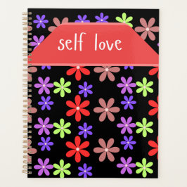 Elegant Floral Self Love Aesthetic Spiral Notebook プランナー手帳