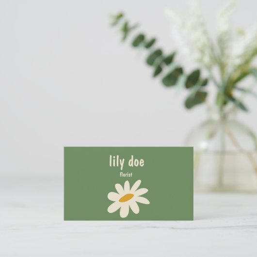 Elegant Floral Seller Business Card 名刺 (スタンド正面)