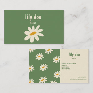 Elegant Floral Seller Business Card 名刺