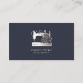 Elegant Floral Sewing Machine Seamstress or Tailor 名刺 (正面)
