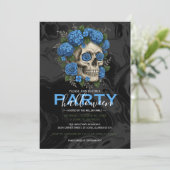 Elegant Floral Skull Adult Halloween Party 招待状 (スタンド正面)