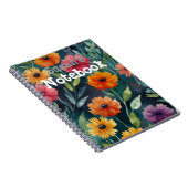Elegant Floral Spiral Notebook ノートブック (右側)