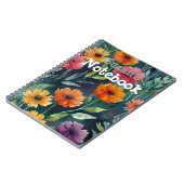 Elegant Floral Spiral Notebook ノートブック (左側)