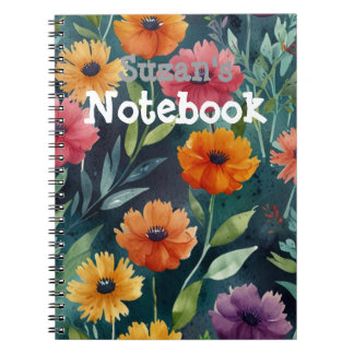 Elegant Floral Spiral Notebook ノートブック