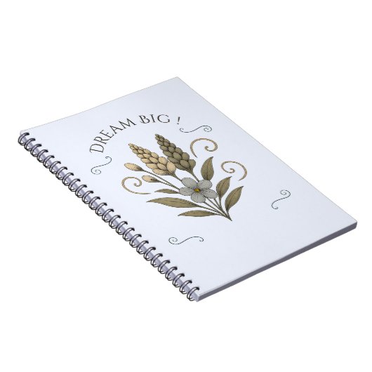 Elegant Floral Spiral Notebook – carnet ノートブック (右側)