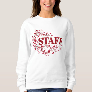Elegant Floral STAFF Sweatshirt for Shops, Events スウェットシャツ
