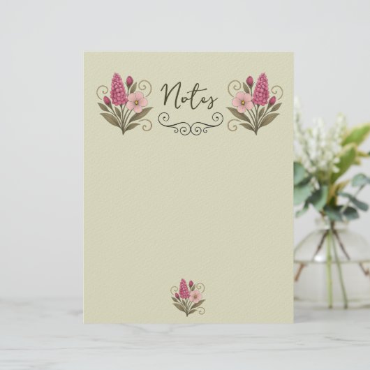 Elegant Floral Stationery Paper for florist レターヘッド (スタンド正面)