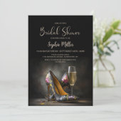 Elegant Floral Stiletto Shoes Bridal Shower 招待状 (スタンド正面)