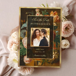 Elegant Floral Still Life Wedding Save the Date セーブザデート
