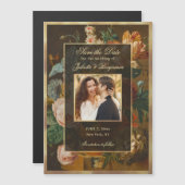 Elegant Floral Still Life Wedding Save the Date マグネット招待状 (正面/裏面)