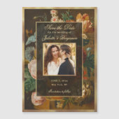 Elegant Floral Still Life Wedding Save the Date マグネット招待状 (正面)